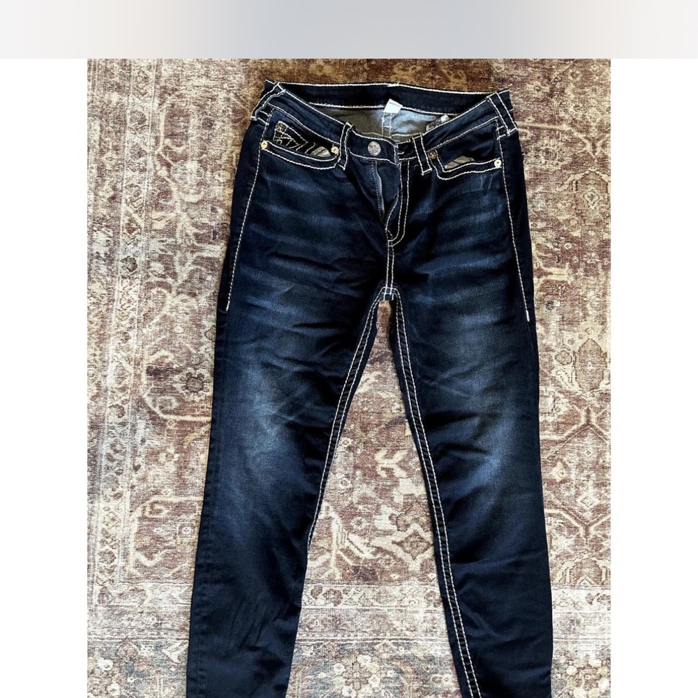 True Religion Women's Dark Indigo Skinny Jeans